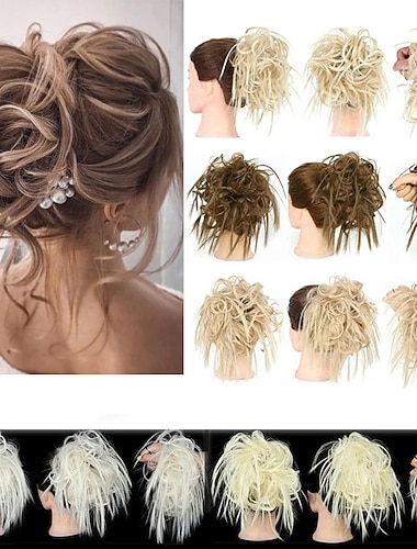  Correa Coletas Clásico / Mujer / Fácil vestidor Pelo sintético Pedazo de cabello La extensión del pelo Rizo suelto / Ola natural 8" Fiesta / Noche / Ropa Cotidiana / Vacaciones