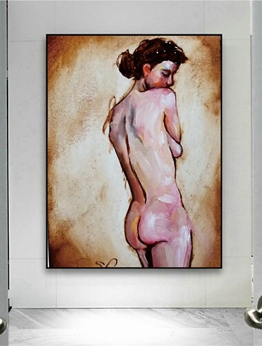  手作りの手描きの油絵壁アートヌード女性バックペインティング装飾家の装飾装飾キャンバス絵画リビングルーム用
