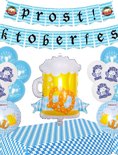  oktoberfest ballon set oktoberfest szene dekoration anordnung 12 zoll latex bier party luftballons