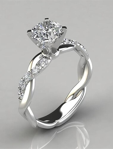  Longrui europese en amerikaanse sieraden plated 18k rose goud tweekleurige prinses diamanten ring cross twist diamanten ring