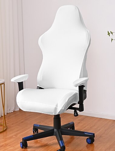 geteilter Stuhlbezug für Gaming-Bürostühle, burgunderfarbene Stuhlhussen, bedruckter Stretch-Stuhlbezug für Computerspiele, Lederbezug für Bürospiele, Liegestühle, Rennstühle, gerüschter