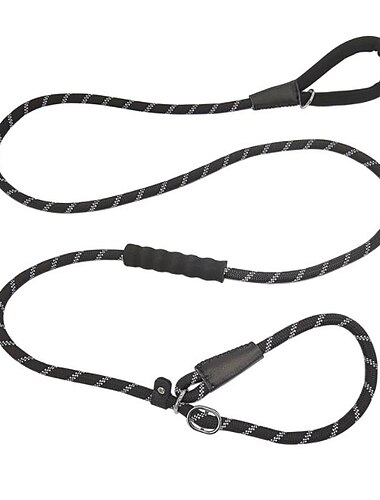  pet's company slip bly hundkoppel, slip bly hund koppel, reflekterande bergsklättring rep koppel, hund träning koppel - 5 fot, 2 storlekar