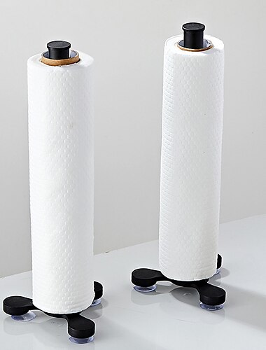  1 stück einfacher vertikaler papierhandtuchhalter saugnapf kreativer beweglicher papierhandtuchhalter küche frischhaltefilmhalter esszimmer und wohnzimmer rollenpapierhalter
