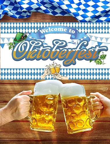  oktoberfest bannière drapeau suspendu porte rideau bière thème couplet fond tissu festival tissu suspendu
