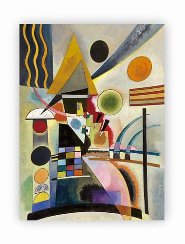  Handmade Hand Painted Oil Painting Wall Art Wassily Kandinsky Abstract Carving Painting Home Decoration Decor Rolled Canvas No Frame Unstretched