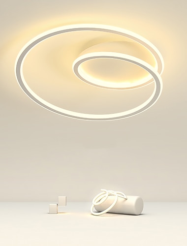  Plafonniers dimmables 40cm finitions peintes en aluminium style nordique moderne 220-240v