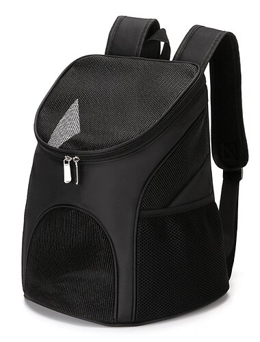  tragbarer faltbarer Mesh-Haustierträger Hunderucksack atmungsaktive Tasche Hund Katze große Kapazität Outdoor-Reiseträger Doppel-Umhängetasche