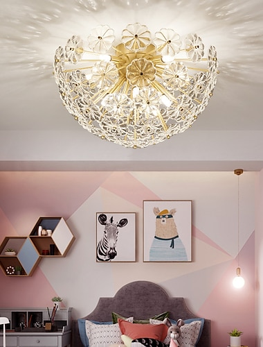  kristallikruunut kupari kulta taide kattolamppu lasi kukka taiteellinen sopii makuuhuoneen vaatekaapin koristevalaistukseen keittiö olohuone käytävä