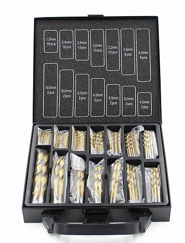  99 قطعة تويست مثقاب مجموعة المنشار مجموعة HSS عالية الصلب التيتانيوم المغلفة أداة الحفر الخشبية 1.5-10 مللي متر لمفك البراغي اللاسلكي