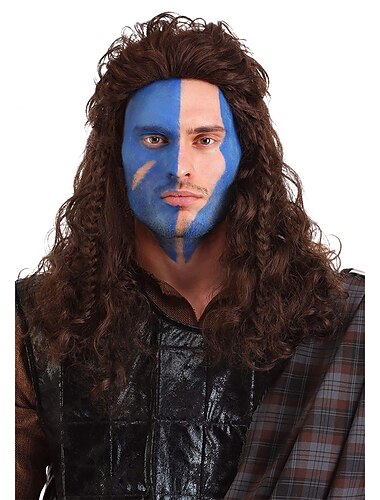  braveheart william wallace perruque synthétique cosplay perruque halloween perruques