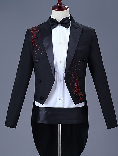  Retro Vintage Goldene Zwanziger 1920er Smoking Peak Revers Der große Gatsby Gangster Zweiteilig Herren Maskerade Party / Abend Junggesellinnenabschiedsparty Erwachsene Mantel Hose
