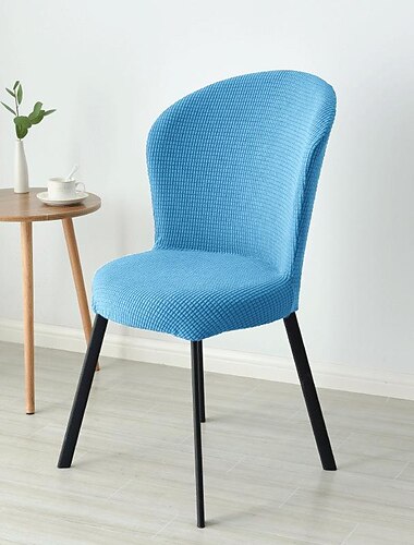  Stretch Dining Chair Cover Slipcover Round Seat Armless Wingback Chair Cover Protector Cover for Dining Room Home DecorWashable