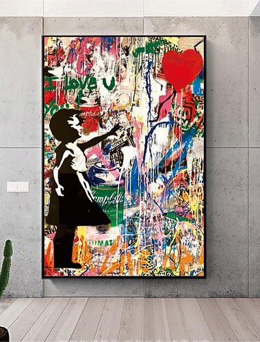  ručně vyráběné ručně malované olejomalba wall street art holčička domácí dekorace výzdoba rolované plátno bez rámu unstretched