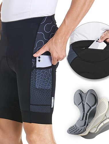  Arsuxeo Herren Radunterhose Radhose Radhose kurz mit polster Fahhrad Gepolsterte Shorts / Gämse Mountainbike Shorts Formschluss MTB Mountain Rennrad Sport Atmungsaktiv Weich Schweißtransportierend