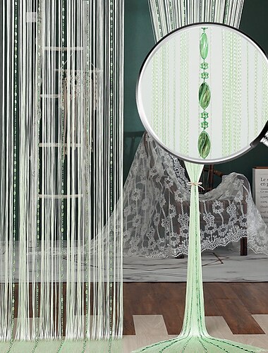  staaf pocket kleurrijke breien string gordijn deur gordijn, dichte franje gordijn horren vliegen gordijn scheidingswand voor deur raam decor