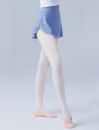  Balett Sportkläder Kjolar Ren Färg Tvinning Dam Prestanda Träning Hög Nylon
