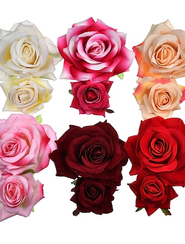  Boho chic garland doble franela rosa pinzas para el cabello para mujer niña banda para el cabello tenedor peine horquilla flor joyería accesorios para el cabello