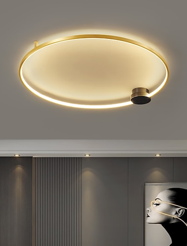  60 cm plafonnier dimmable cercle/rond design plafonniers cuivre style moderne classique nouveauté led moderne 220-240 v