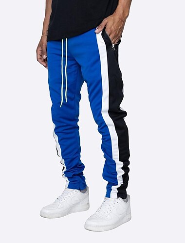  Homme Joggings Pantalon Jogging Pantalon Jogger Pantalon Crochet Cordon Taille elastique Mosaïque Toute la longueur Sport extérieur Vêtement de rue Décontractées Mince Jaune Rouge
