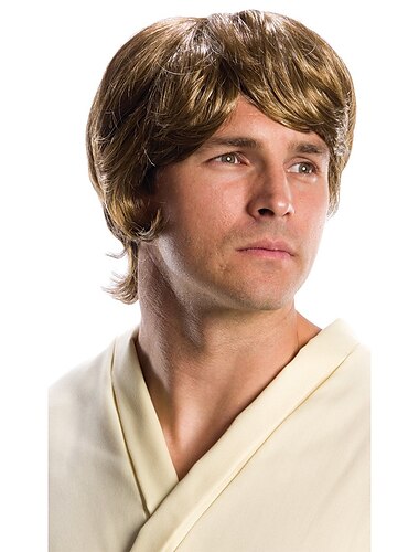  Perruque Luke Skywalker adulte pour cosplay, perruques synthétiques wg d'halloween