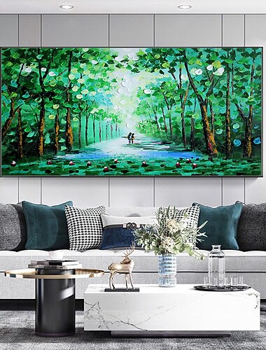  Mintura pinturas a óleo de paisagem texturizada grossa artesanal em tela decoração de arte de parede moderna imagem abstrata para decoração de casa rolada sem moldura pintura não esticada