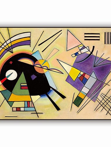  Handgefertigtes handgemaltes Ölgemälde Wandkunst Wassily Kandinsky abstrakte Schnitzerei Malerei Heimdekoration Dekor gerollte Leinwand kein Rahmen ungedehnt