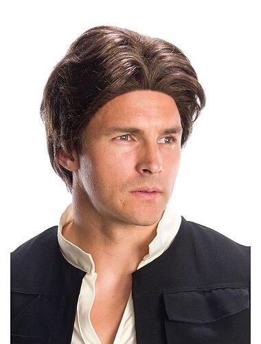  ενηλίκων Han solo περούκα cosplay κοντές καφέ συνθετικές περούκες αποκριάτικες περούκες