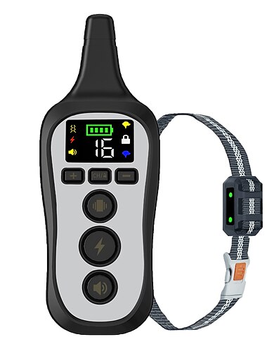  Collar eléctrico de entrenamiento para perros de 600 m, collar recargable impermeable ipx7 para mascotas, collar de control remoto antiladridos, entrenador de mascotas, choque de vibración, 16 niveles