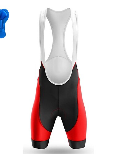  Herre Lapper Sykkelveishorts Bib Shorts Sykkel Sykkelshorts Med Seler Bunner Fjellsykling Veisykling sport 3D Pute Sykling Hurtigtørkende Fukttransport Gul Rød Spandex Klær Sykkelklær