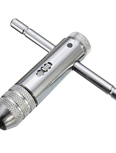  zilveren t-handvat ratel taphouder sleutel m5-m12 machine schroefdraad metrische plug t-vormige tap