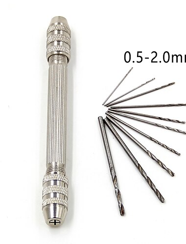  dwugłowy ręczny uchwyt wiertarski spiralny uchwyt na wiertło małe imadło pinowe dropshipping;