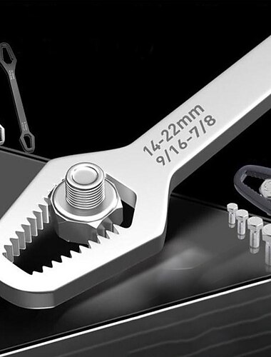  Ferramenta de chave de ameixa de cabeça dupla universal multifuncional de cabeça dupla auto-aperto de óculos chave ajustável para reparação de automóveis