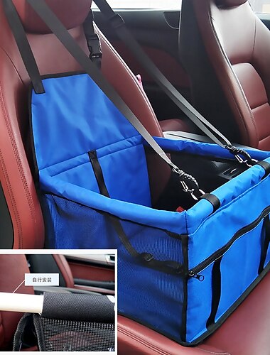  Katze Hund Auto Sitzbezug Wasserdicht Tragbar Klappbar Solide Textil Schwarz Rot Rosa