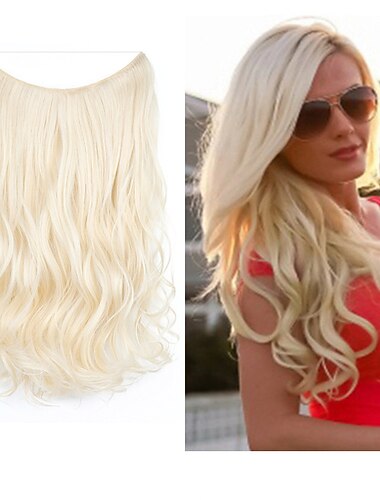  شعر اصطناعي مموج مجعد 20 بوصة إطالة الشعر حلقة صغيرة وصلات شعر 1 قطعة / حزمة النساء الفتيات الناعمة