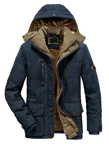  férfi téli polár kabát katonai taktikai kabátok vastagabb meleg kabátok levehető kapucnis széldzseki sport trench kabátok felső parkka molett polár bélés több zsebes alkalmi felsőruházat barna