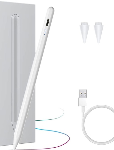 stylus voor apple ipad pro/air laadt deze stylus voor ipad volledig op in 15 minuten ontworpen voor apple pencil met kantelgevoeligheid handpalmafstoting en magneten
