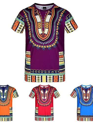  Moderne Afrikaanse outfits Grafisch Afdrukken Voor Voor heren Volwassenen Carnaval Maskerade Feest Festival