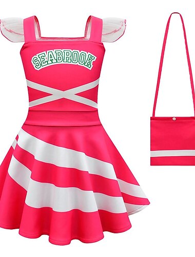  Z-O-M-B-I-E-S Зомби Платья мешок Платье для отпуска Девочки Косплей из фильмов Косплей Красный День детей Маскарад Платье