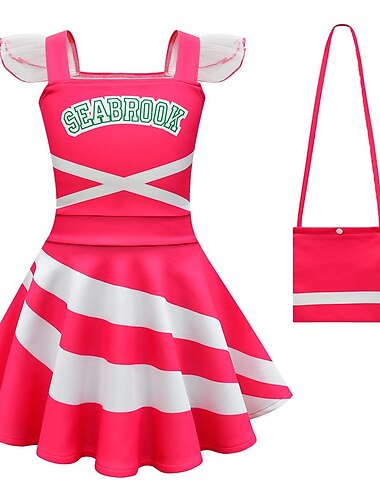  Z-O-M-B-I-E-S ゾンビ ドレス バッグ バケーションドレス コスプレ 映画コスプレ for 女の子 子供用 こどもの日 マスカレード