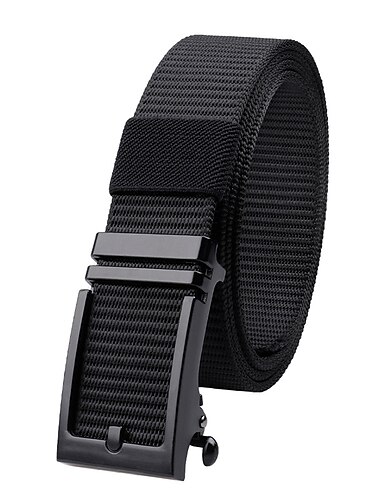  cinturón de hombre cinturón táctico negro azul nylon moda golf web cinturón para jeans con hebilla automática ajustable táctico athleisure color puro deportes al aire libre senderismo al aire libre