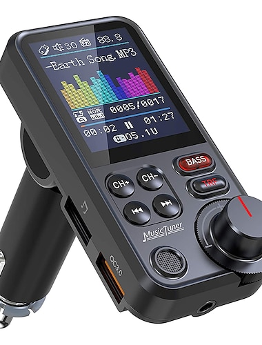  BT93-reproductor MP3 con Bluetooth para coche, ajuste de música, bajo alto y ecualizador de bajo, transmisor FM FM-zender Bluetooth carkit Handsfree in de auto Bluetooth Auto MP3 FM-modulator FM