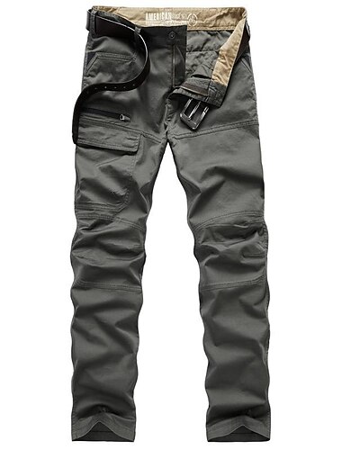  Men's Hiking Pants Trousers Work Pants Tactical Cargo Pants Military Summer Outdoor Ripstop Breathable Quick Dry Multi Pockets Pants / Trousers Bottoms Military color Black Climbing Camping / Hiking