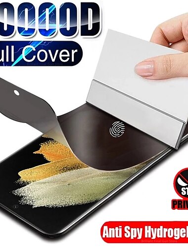  [1 упаковка] Защитная пленка Назначение Samsung Galaxy S24 Ultra Plus S23 S22 S21 S20 Plus Ultra S10 Note 20 Ultra 10 Plus S25 Ультра Гидрогель ТПУ Anti-Spy Уровень защиты 9H