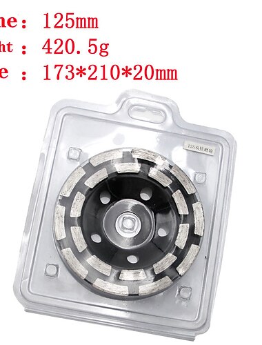  Δίσκος λείανσης τοίχου 1 τμχ μαύρο διαμάντι διπλής σειράς λείανσης 115-125-180mm για ηλεκτρική λείανση
