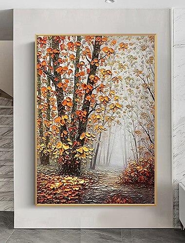 Mintura main or arbre fleurs peinture à l'huile sur toile mur art décoration moderne abstrait image pour la décoration intérieure roulé sans cadre non étiré peinture
