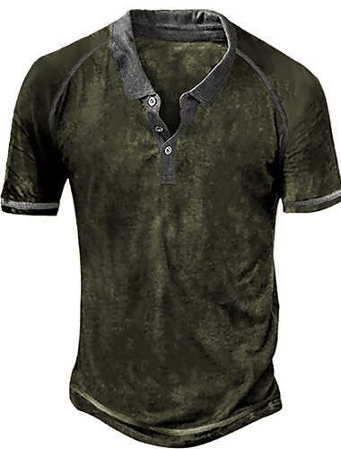  Herren Poloshirt Golfhemd Outdoor Strasse Umlegekragen Kurze Ärmel Modisch Designer Graphic Button-Down Bedruckt Sommer Frühling Regular Fit Blau Grün Khaki Grau Poloshirt
