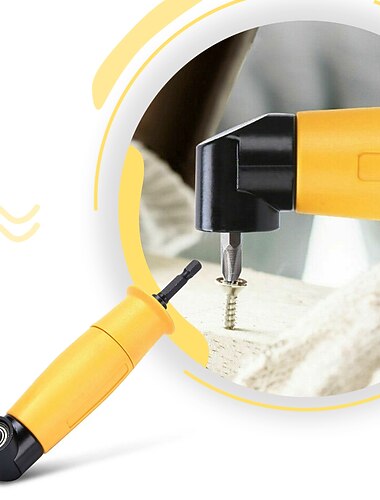  Adaptador de canto de ângulo reto de 90 graus, bits de extensão de perfuração, dispositivo portátil, torque de porca, acessório de perfuração profissional
