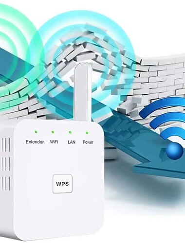  Расширитель диапазона Wi-Fi Усилитель сигнала до 4000 кв. Футов Ретранслятор беспроводного интернета Усилитель Wi-Fi и усилитель сигнала с портом Ethernet