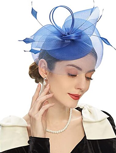  Fascinators Plumas Sombrero Pastillero Boda El derby de Kentucky Copa Melbourne cóctel Astcot real Flor Elegante Con Color Puro Celada Sombreros