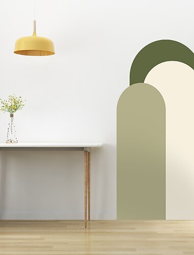  geometrische bunte tapete boho bogen wandabdeckung aufkleber film abziehen und aufkleben entfernbares selbstklebendes pvc/vinyl wandtattoo für raumdekoration 52 * 140 cm